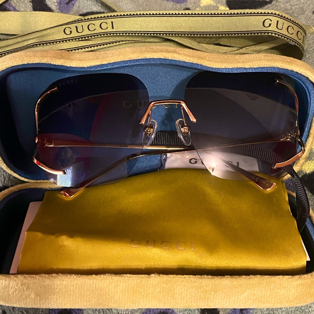 💗GUCCI SUNGLASSES GG0646S Grey/Gold💗